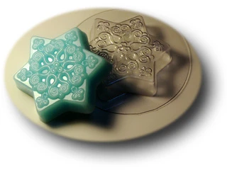 Форма пластиковая "Маленькая снежинка":Формы пластиковые для мыла | https://city-soap.com.ua