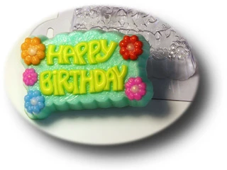 Форма пластиковая "Happy Birthday":Формы пластиковые для мыла | https://city-soap.com.ua