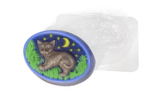 Форма пластикова "Місячний кіт":Форми пластикові для мила | https://city-soap.com.ua