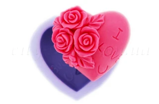Форма для мыла люкс "Сердце I Love You":Силиконовые формы для мыла Люкс | https://city-soap.com.ua