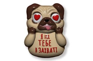 Форма пластикова "Закоханий мопс":Форми пластикові для мила | https://city-soap.com.ua