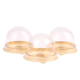 Купол пластиковый с золотым дном Mini:Коробочки | https://city-soap.com.ua
